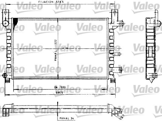 Radyator Fiesta II 1,1 | VALEO 730483 | OEM 1004039 1107118 1654321 6176237