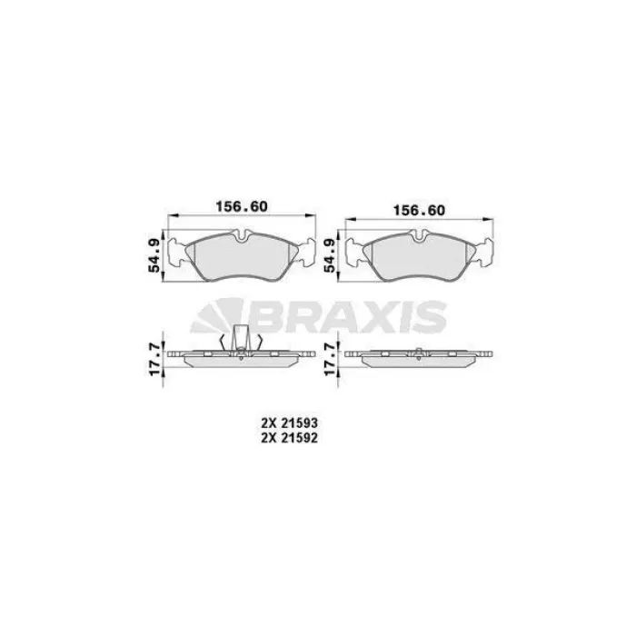 Fren Balatasi Arka Sprinter 96>06 Lt 28 35 46 96> | BRAXIS AA0198 | OEM A0024204020 2D0698451