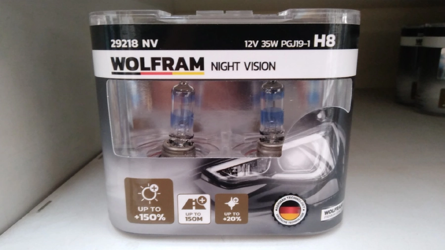 Ampul 12V H8 35W PGJ19-1 Nıght Vision + %150 Fazla + %20 Beyaz Işık Takım | OEM 29218NV
