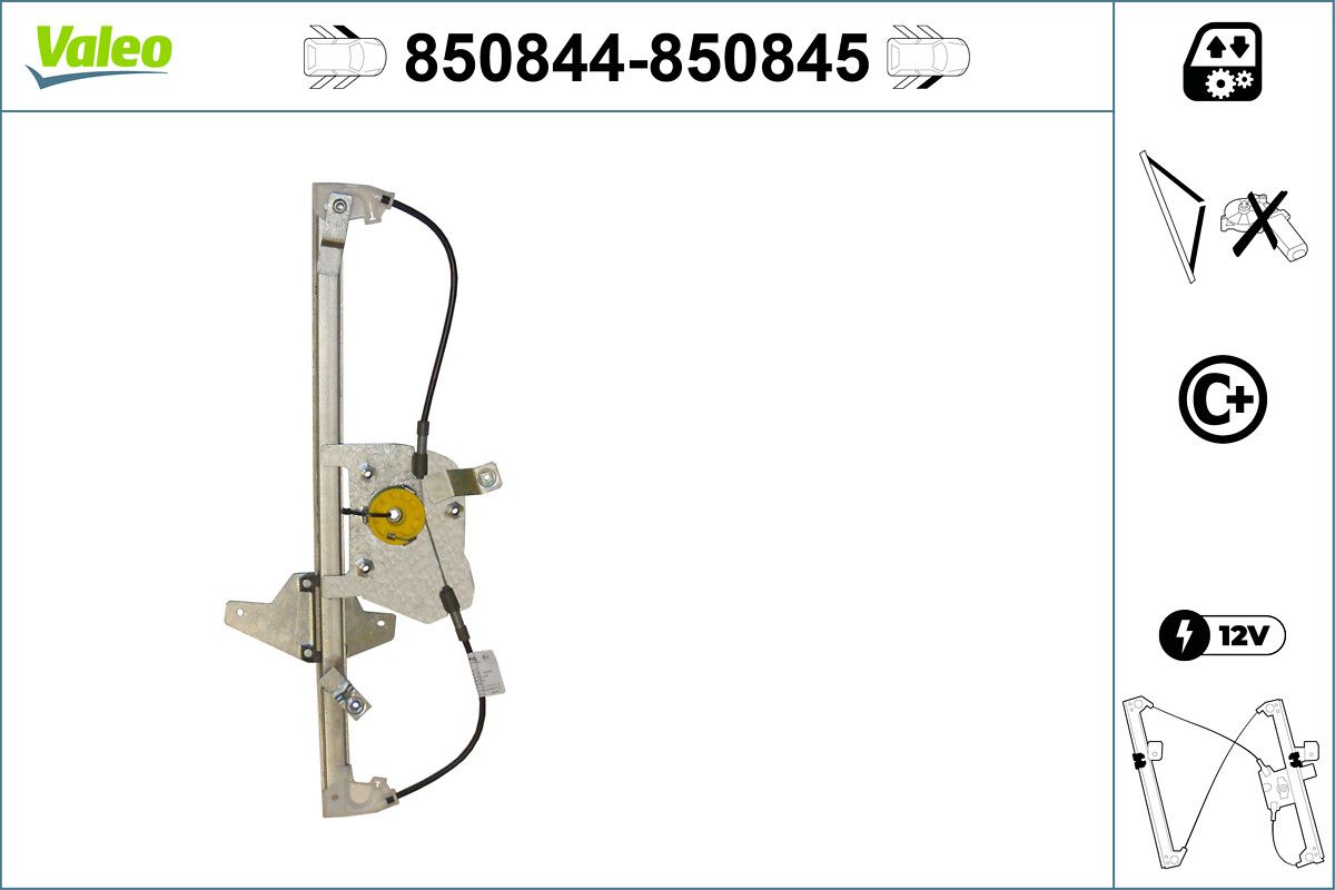 Cam Mekanizmasi Elektrikli On Sol P308 1,4 / 1,6 / 2,0 07> | VALEO 850844 | OEM 9221CW