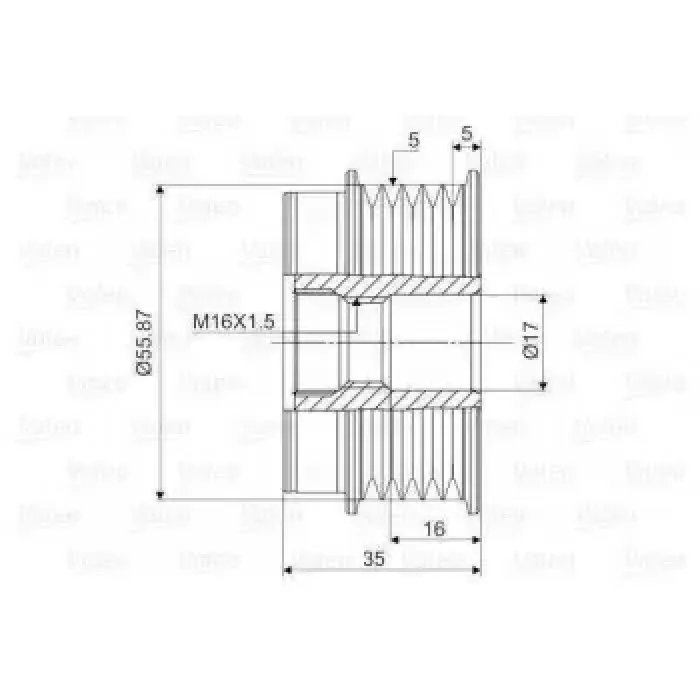 Alternator Kasnagi Bosch Tip 5 Kanal Golf IV Passat A4 A6 1,9 TDI | VALEO 588051 | OEM 028903119AN
