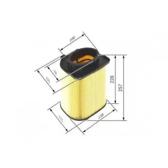Hava Filtresi W204 08>14 W205 13>18 C205 15>18 W213 16> R172 16> X253 15>19 | BOSCH F026400480 | OEM A2740940004