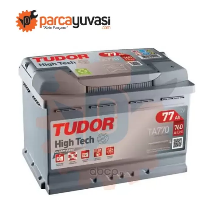 Aku 12V 77 Ah L03 (278×175×190) High Tech Carbon Boost 2.0 (Hizli Sarj) | TUDOR TA770