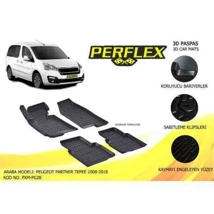 Paspas 3D Havuzlu 10-Mat Partner Tepee 08>18 | PERFLEX PXM-PG28