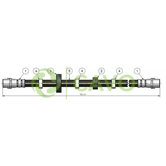 On Fren Hortumu Sag Transporter T4 90>03 | CAVO C900 645B | OEM 7D0611702 7D0611702 7D0611702B 7D0611702B