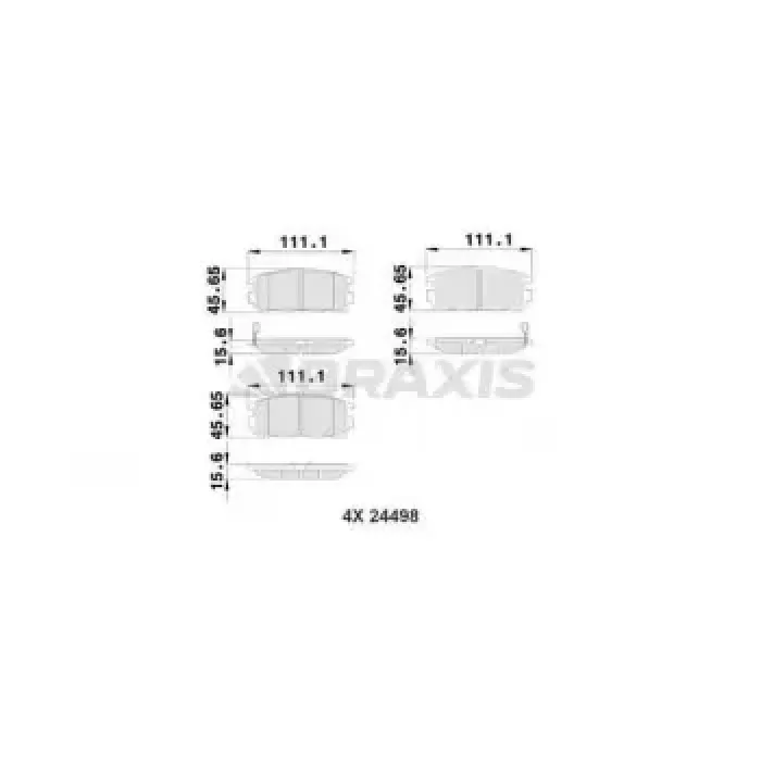 Arka Fren Balatasi Captiva Antara 2,0 CDTI / 2,2 CDTI / 2,4 / 3,0 / 3,2 V6 01 / 11 | BRAXIS AB0236 | OEM 96626076 96626076 95459513 1605123 95459513 1605123