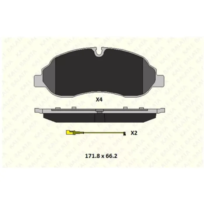 On Fren Balatasi Transit V363 14 /> Arka Ceker Çift Teker | KALE B 22034 177 14 ANS | OEM BK31 2K021 AC 1840479
