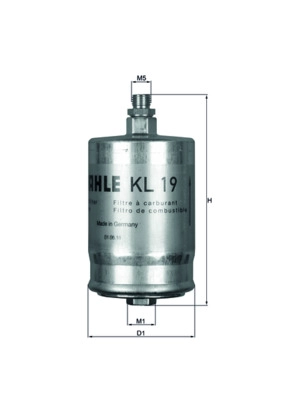 Yakit Filtresi 190 W201 85>93 W124 93>95 W140 91>98 C140 92>99 R129 92>01 | MAHLE KL19 | OEM A0024770601