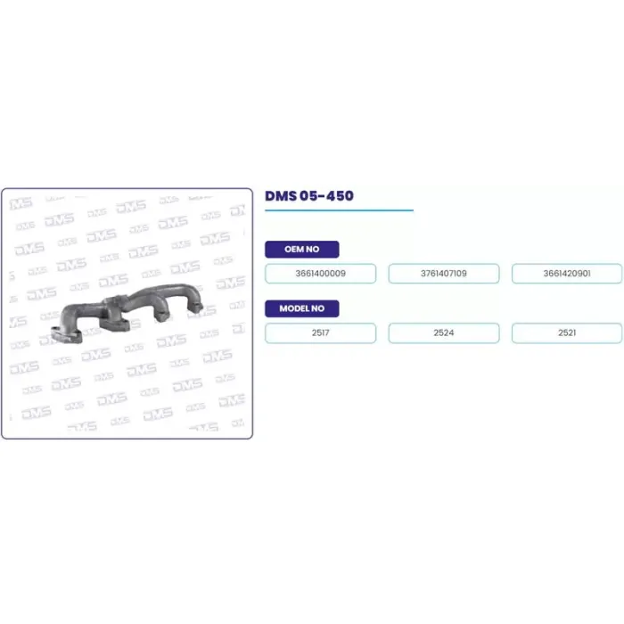 Egzoz Manifoldu Komple Mercedes Benz Truck 2521 | DEMOSAN 05-450 | OEM 3661400009-3761407109-3661420901