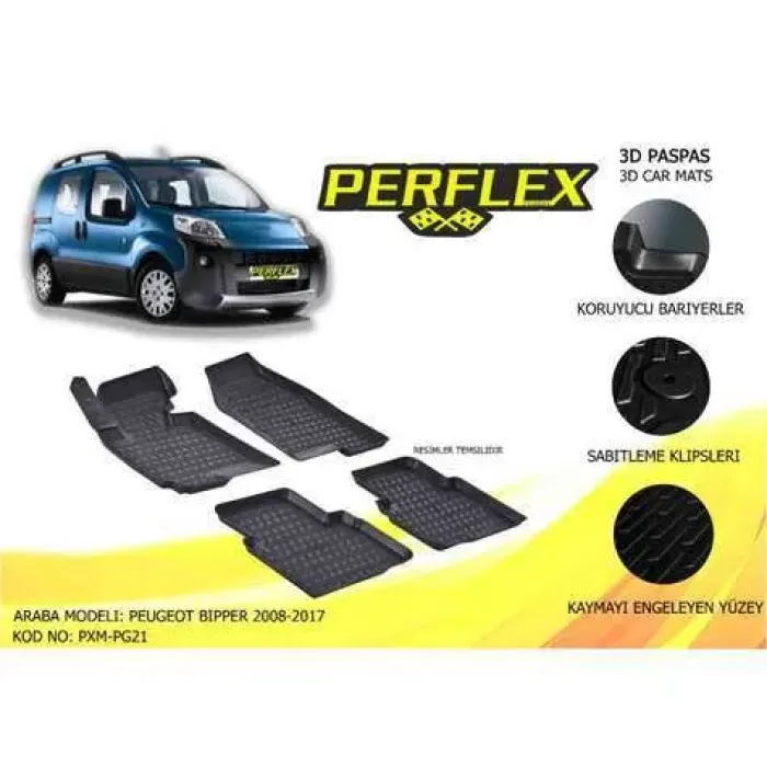 Paspas 3D Havuzlu 10-Mat Bipper 08>17 | PERFLEX PXM-PG21