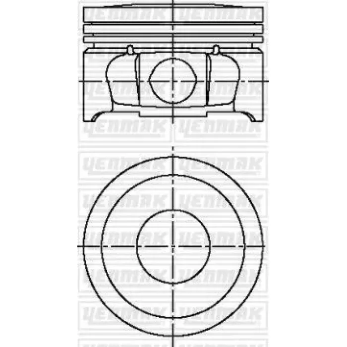 Motor Piston Segman P307 P206 Partner 2 Berlingo 2 C3 C4 TU5JP4 (1,6 16V) 78,50MM (Std) | YENMAK 31-04929-000 | OEM 0628N0 0628N2