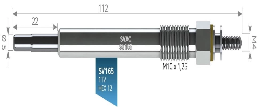 Kızdırma Bujisi 11V Caterpillar Perkins Traktör | OEM SV165
