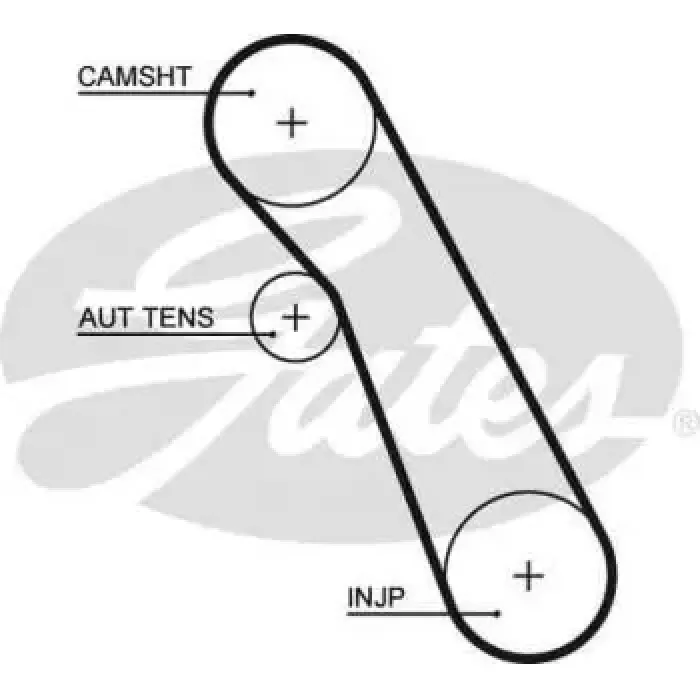 Eksantrik Rulman Kiti (Triger Seti) Connect 1.8TDCI 02>13 Focus 98>11 Mondeo 07>14 | GATES K015541XS | OEM 2T1Q 6M260 AA 1201255