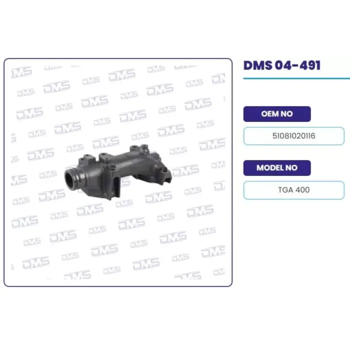 Egzoz Manifoldu Tek Dügmeli Kol MAN TGA 400 | DEMOSAN 04-491 | OEM 51081020116-51081020116