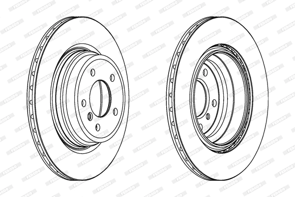 Fren Diski Arka Havali BMW E90 E92 X1 E84 | FERODO DDF1550C-1 | OEM 34216764655 34216855004