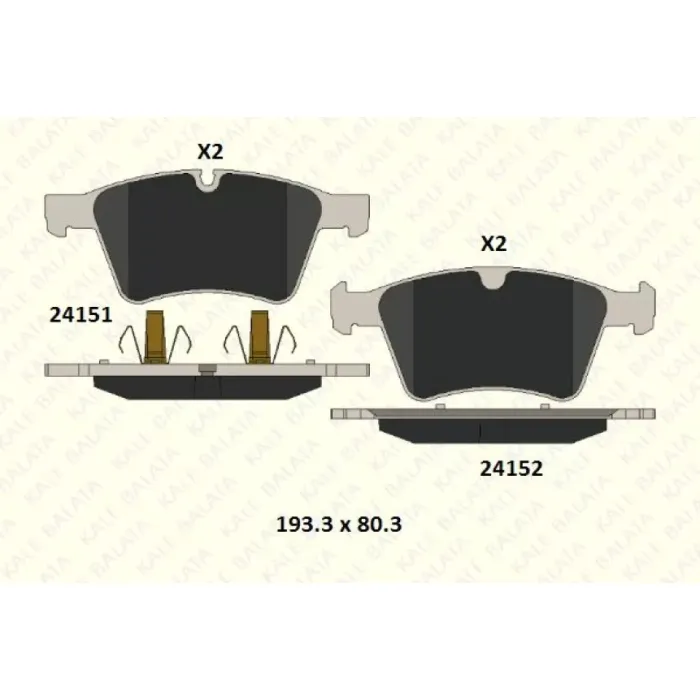 Fren Balatasi On 4-MATIC Gl-Class X164 06>12 R-Class W251 R 500 07>14 | KALE B 24151 203 05 MSH | OEM A1644202520