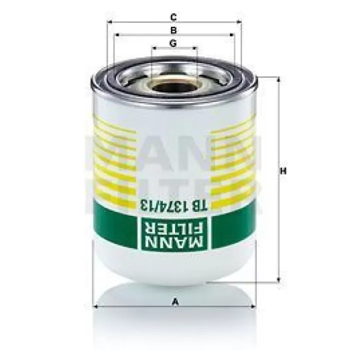 Hava Kurutucu Filtre Eski Model Uzun Omurlu Universal (TB1374X) | MANN TB1374/13X | OEM 0004291097 0004293695 0004293795