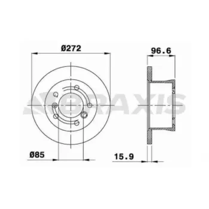 Fren Diski Arka Sprinter 96> LT28 LT46 LT35 96> G-Class W461 09> W463 11> | BRAXIS AD0256 | OEM A9024230312