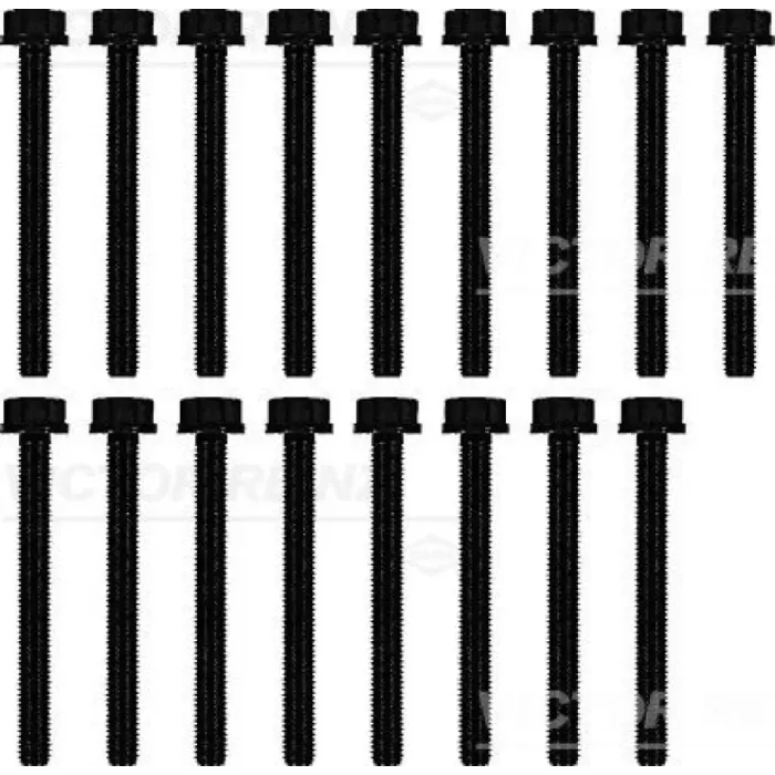 Silindir Kapak Saplamasi Mercedes 2521-2524 Kamyon / (M12 - 17 Adet) | VICTOR REINZ 14-32063-01 | OEM 3669900301 (17x)