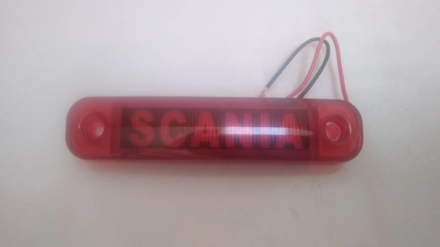 Sıde Marker Parmak Lamba Scania Yazılı Kırmızı | OEM TM-003K