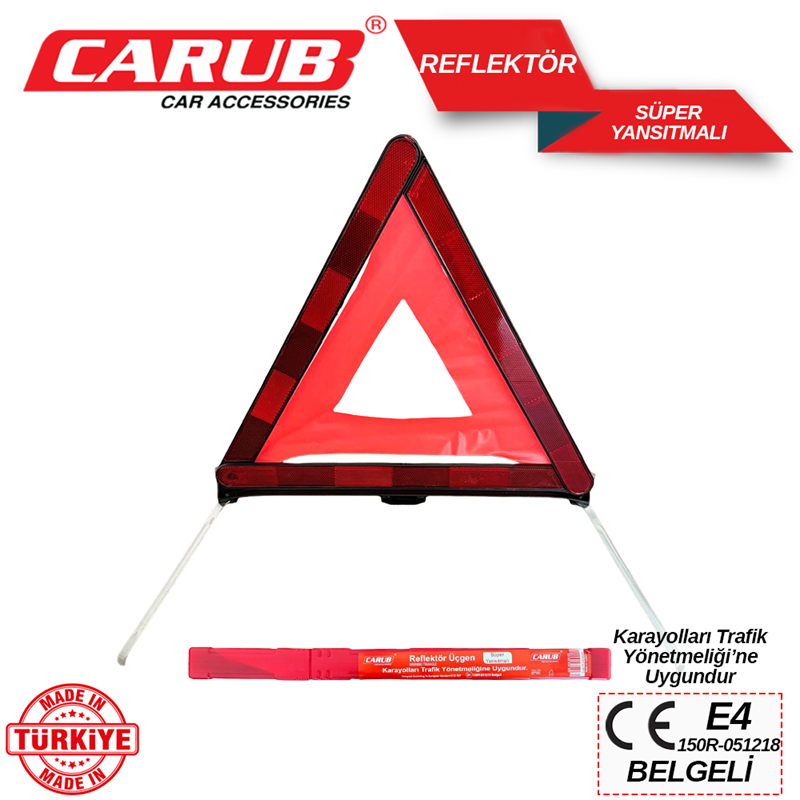 Carub Üçgen Reflöktör E4 Belgeli
