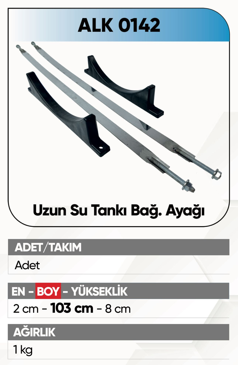 Alkotek Dorse Su Tankı Bidonu Bağlantı Ayağı Uzun