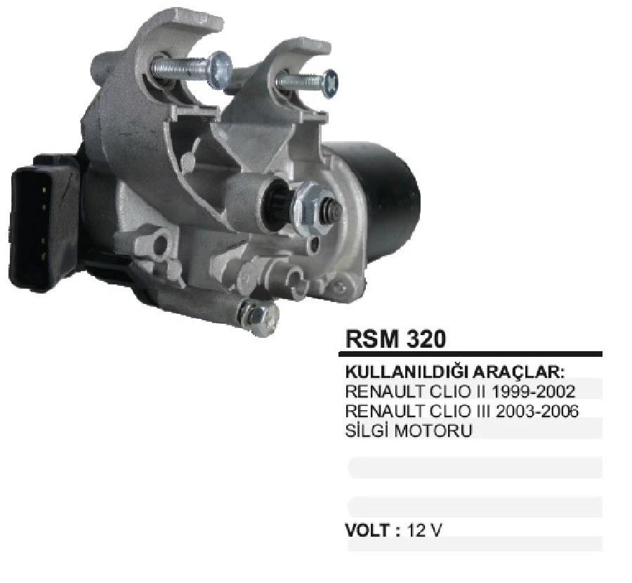 Silgi Motoru 12V Renault Clio 2-3 1999-2006-Qashqai | OEM RSM320