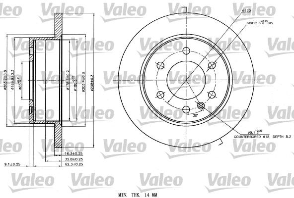 Arka Fren Aynasi Crafter 3T 5T 2,5TDI 04 / 06> Sprinter 06 / 06> | VALEO 187142 | OEM A9064230012 A9064230012 2E0615601A 2E0615601A
