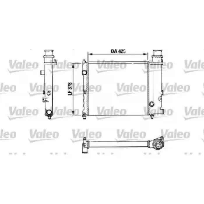 Motor Su Radyatoru Bx 1,4 1,5 Klimasiz Olcu: (378*425*34) | VALEO 883774 | OEM 95495037