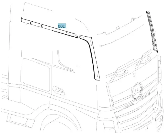 Tavan Yan Plastiği Arocs Sağ | OEM 9606901401