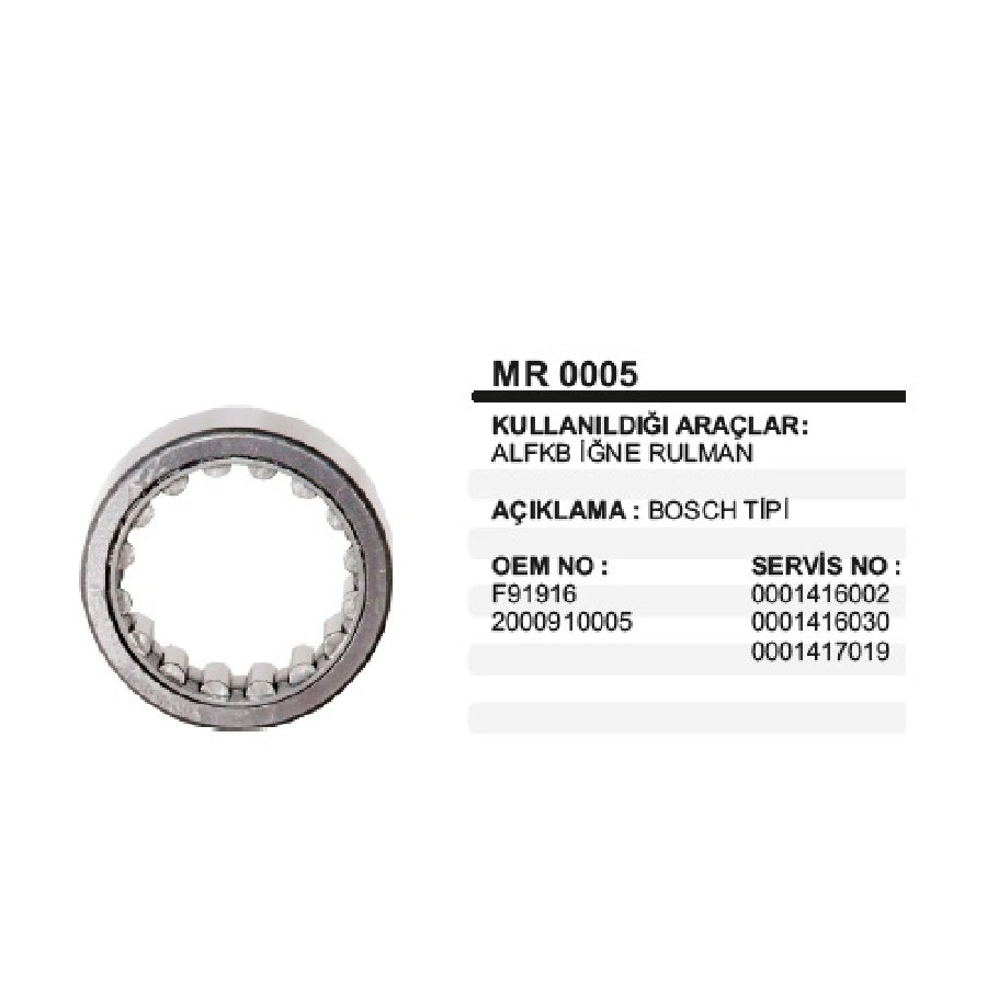 Marş Rulmanı-Alfkb | OEM MR005