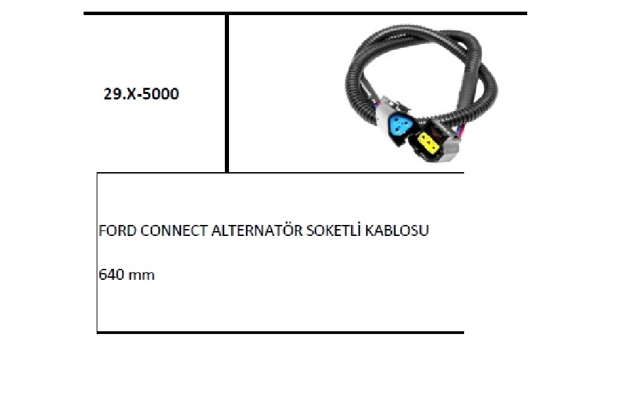 Alternatör Kablosu Soketli Ford Connect 640mm | OEM 29.X-5000