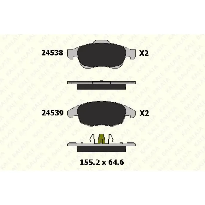 On Fren Balatasi C4 Picasso C4 2 DS4 1,6HDI 110 / 1,8 16V 10 / 06 Partner Tepe Berlingo 3 P5008 DS5 | KALE B 24538 180 05 ANS | OEM 425361 425412 425413