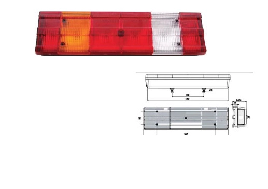 Stop Lamba - Sağ Mercedes Actros-Axor Yandan Soketli | OEM 1030LSRH