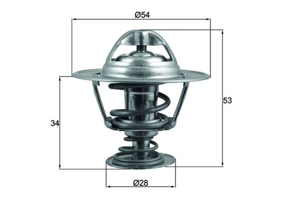 Termostat 88C Derece Starex Crdi̇ 2001-> Starex Tci 2001-> H100 Mi̇ni̇büs 1994-2005 / K2500 Tci 2004 -> Pregio Tci 2004 -> Sorento 2.5 CRDI 2002 -> / L200 2,5 1997-2005 L300 Mi̇ni̇büs 1994-2008 | MAHLE TX20388D | OEM MD015299 MD015299 - 25510-42010