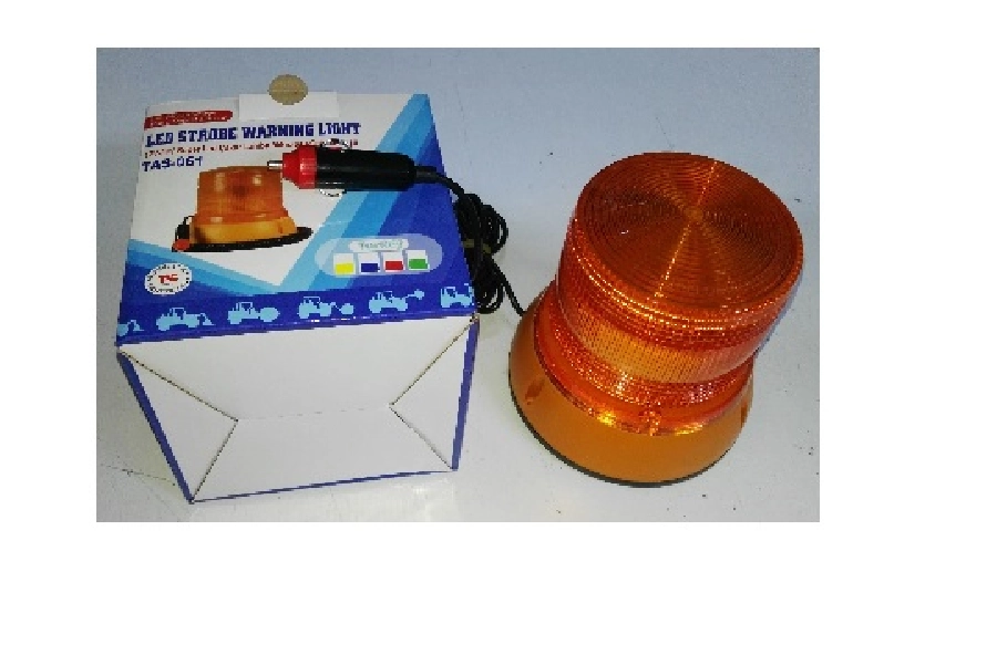 Tepe Döner Lamba LED'li 12V-24V Çakar Mıknatıslı Çakmak Soketli (Sarı) | OEM 04115