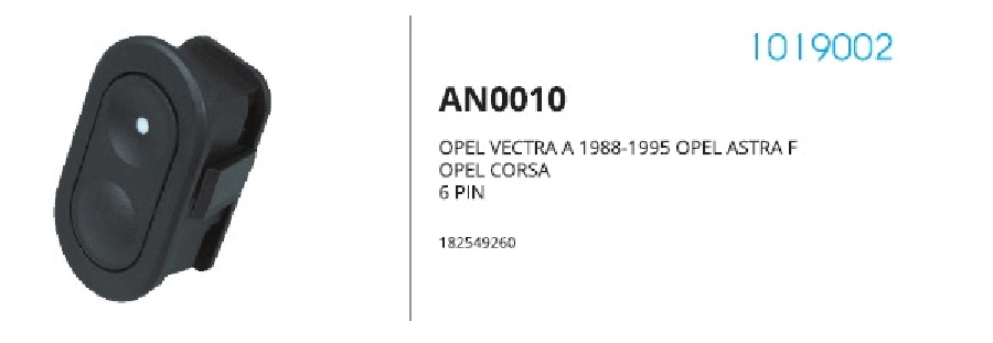 Cam Kaldırma Anahtarı Opel Tip 6 Pin AN106 | OEM AN0010