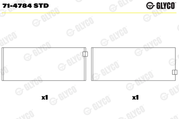 Kol Yatak Std Mercedes Actros MP2-MP3 / Axor 2 OM 460 | GLYCO 71-4784STD | OEM 5420387610 5420387011 5420385210 5420304960