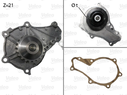 Devirdaim Su Pompasi P206 P207 P307 C1 C2 C3 (I II II) C3 Pluriel Xsara II DV4TD (1.4 HDI 8V) Fiesta 1.4TDCI | VALEO 506714 | OEM 2S6Q 8591 BA 1201G8 1609417380 1201G8 1609417380