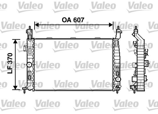 Motor Su Radyatoru (Brazing) Meriva A Y17DT Klimali | VALEO 734385 | OEM 1300254 1300255 13130038 1313004
