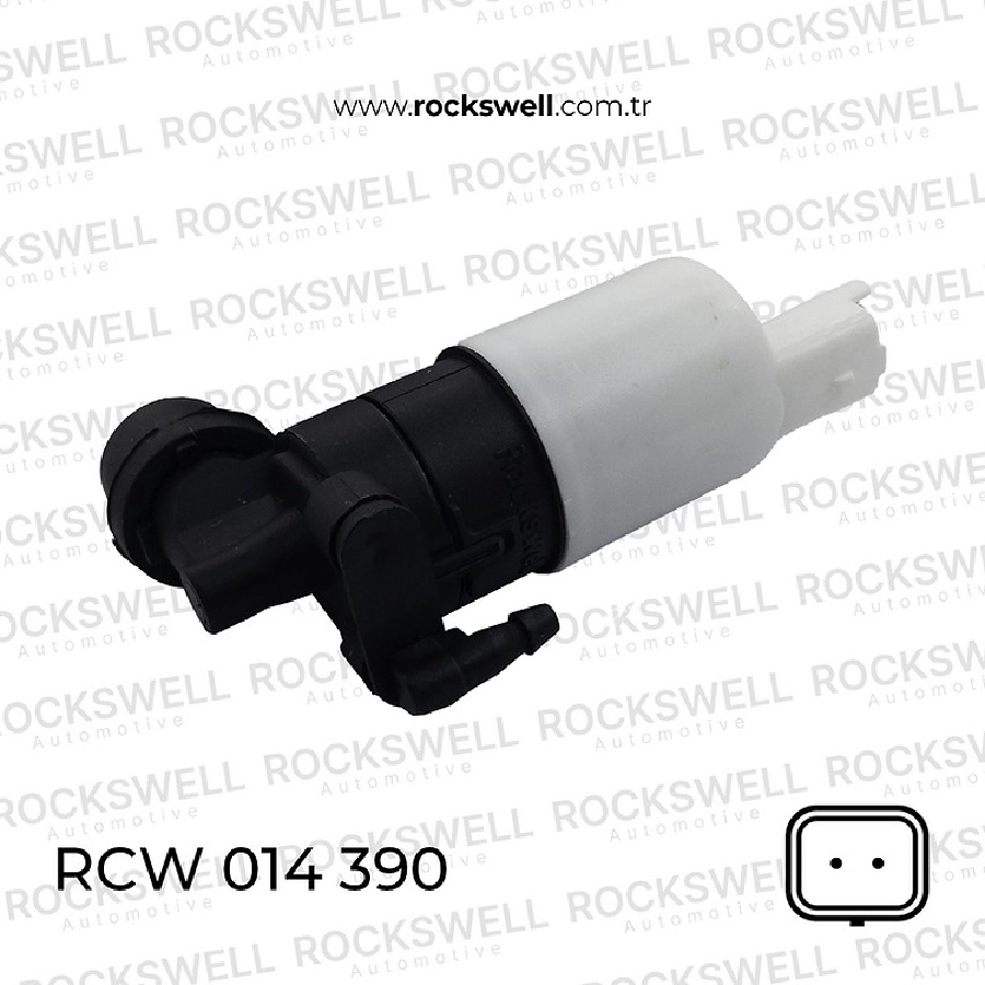 Cam Yıkama Pompası 12 Volt (Tek Çıkış) Renault Megane 2 - Trafic, Dacia, Citroen C-Elysee, Peug | OEM RCW014390