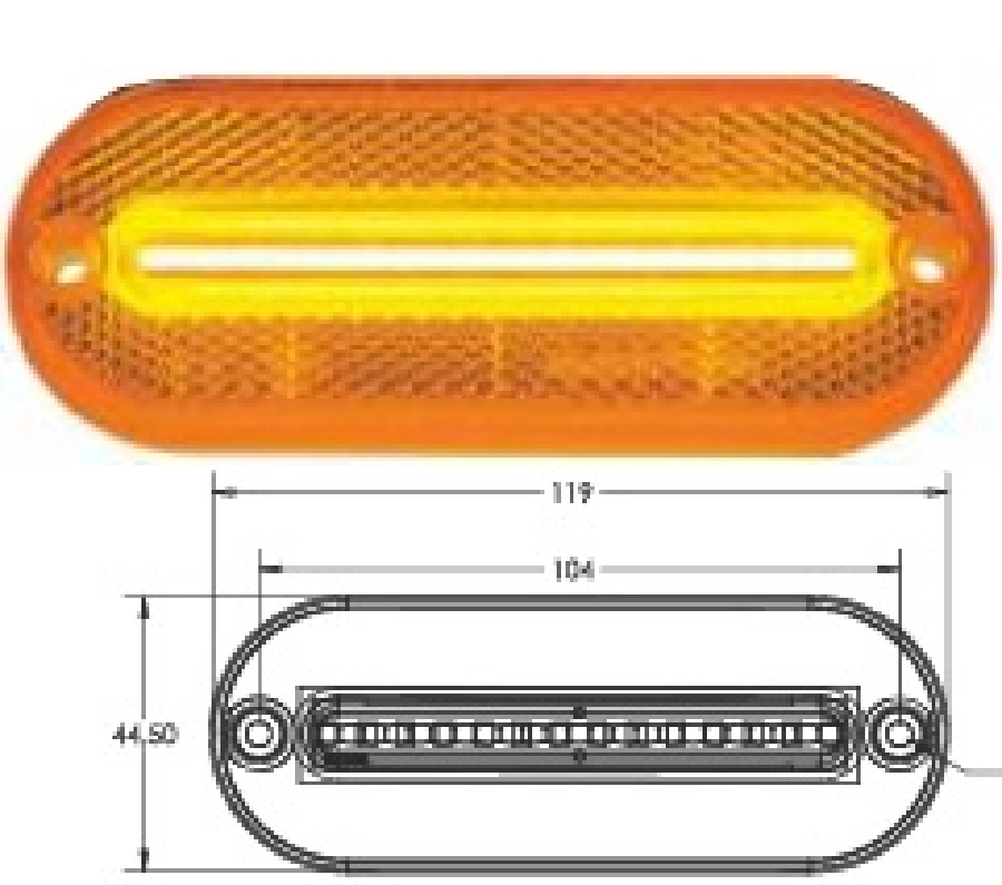 Neon LED Yan Pozisyon Lambası 24V | OEM 201908