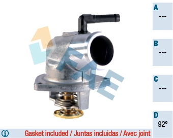 Termostat Astra G Zafira A Tigra A Corsa B X16XE X14XE | FAE 5321692 | OEM 1338331
