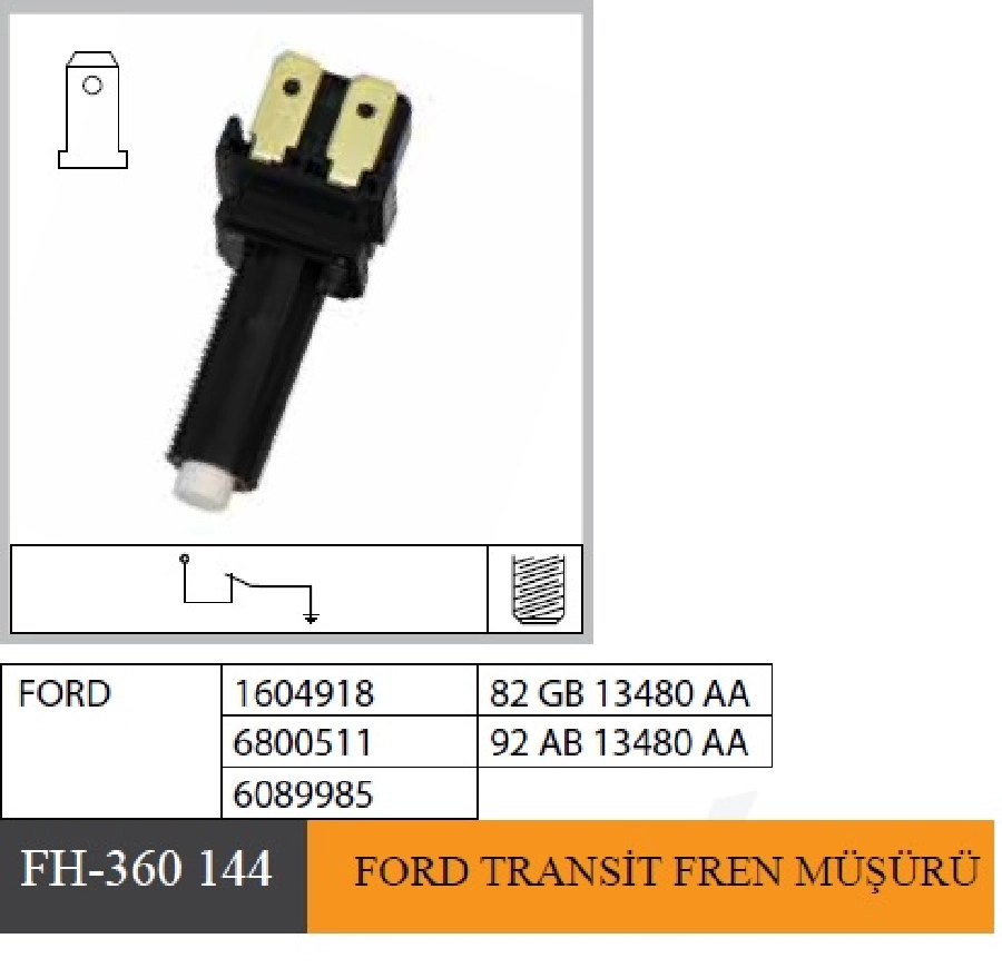 Müşür Fren - Transit 1604918 6800511 6089985 82FB13480AA 92AB13480AA | OEM FH-360144