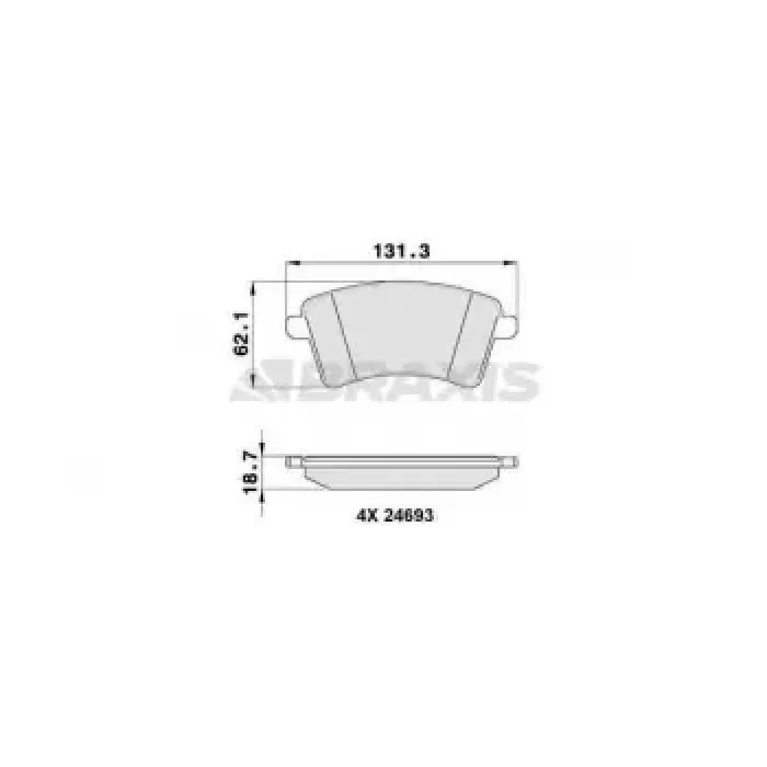 On Fren Balatasi Kangoo III 08> Mercedes Citan 13>21 1.2 Tce 1.5 DCI 1.6 | BRAXIS AA0146 | OEM A4154300022 A4154300022 A4154210610 A4154210310 A4154210610 A4154210310