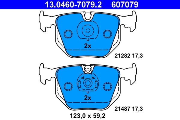 Fren Balatasi Arka Range Rover 02-09 / Bmw E53 E83 E46 | ATE 13 0460-7079 2 | OEM SFP000120 SFP000120 SFP500210 34216761250 SFP500210 34216761250
