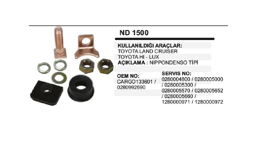 Marş Otom. Tm. Takım Cat., Isuzu, Hino 4,5KW Buyuk | OEM ND1500