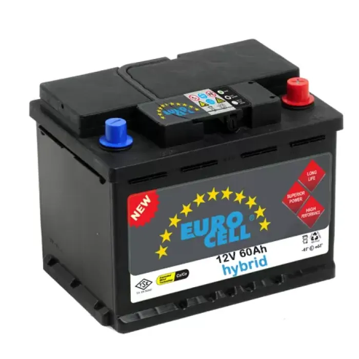 Aku 12V 60 Ah NS60 (238×129×227) Tam Kapali Dar Japon | EUROCELL 8699358510037