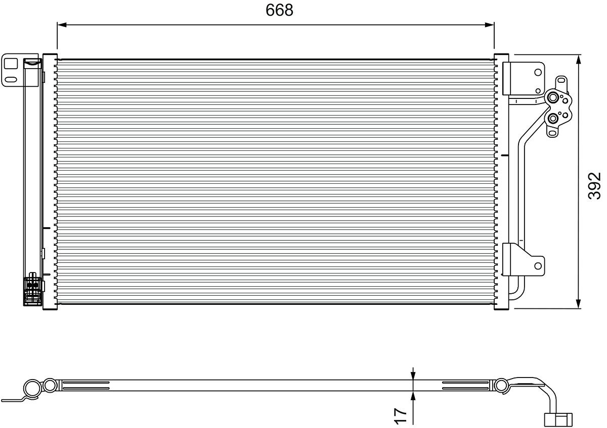 Klima Radyatoru (Kondanser) Transporter T5 1.9TD 03> | VALEO 814015 | OEM 7H0820411B 7H0820411B 7H0820411C 7H0820411D 7H0820411C 7H0820411D