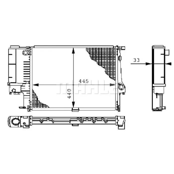 Motor Su Radyatoru MAN/Sanz (Klimali) BMW M40 M43 M50 M52 E30 E36 | MAHLE CR 239 000S | OEM 17111728907
